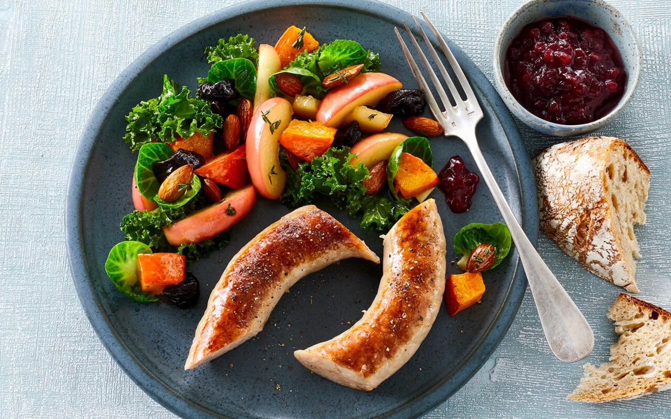 Julemedister med lun julesalat