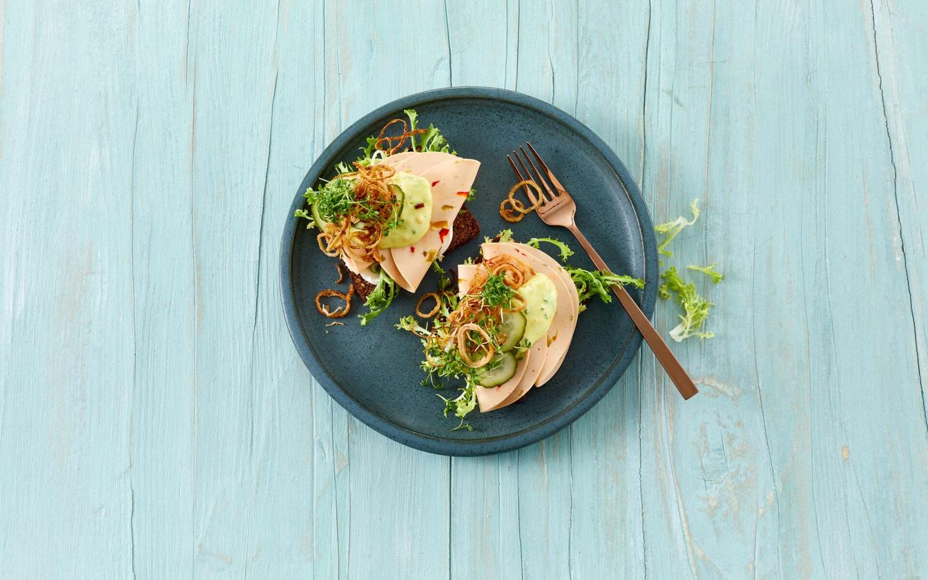 Vegetarmadpakke: Smørrebrød med veggie pålæg