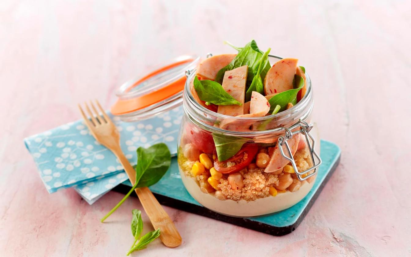 Proteinsalat med kyllingebryst og chili