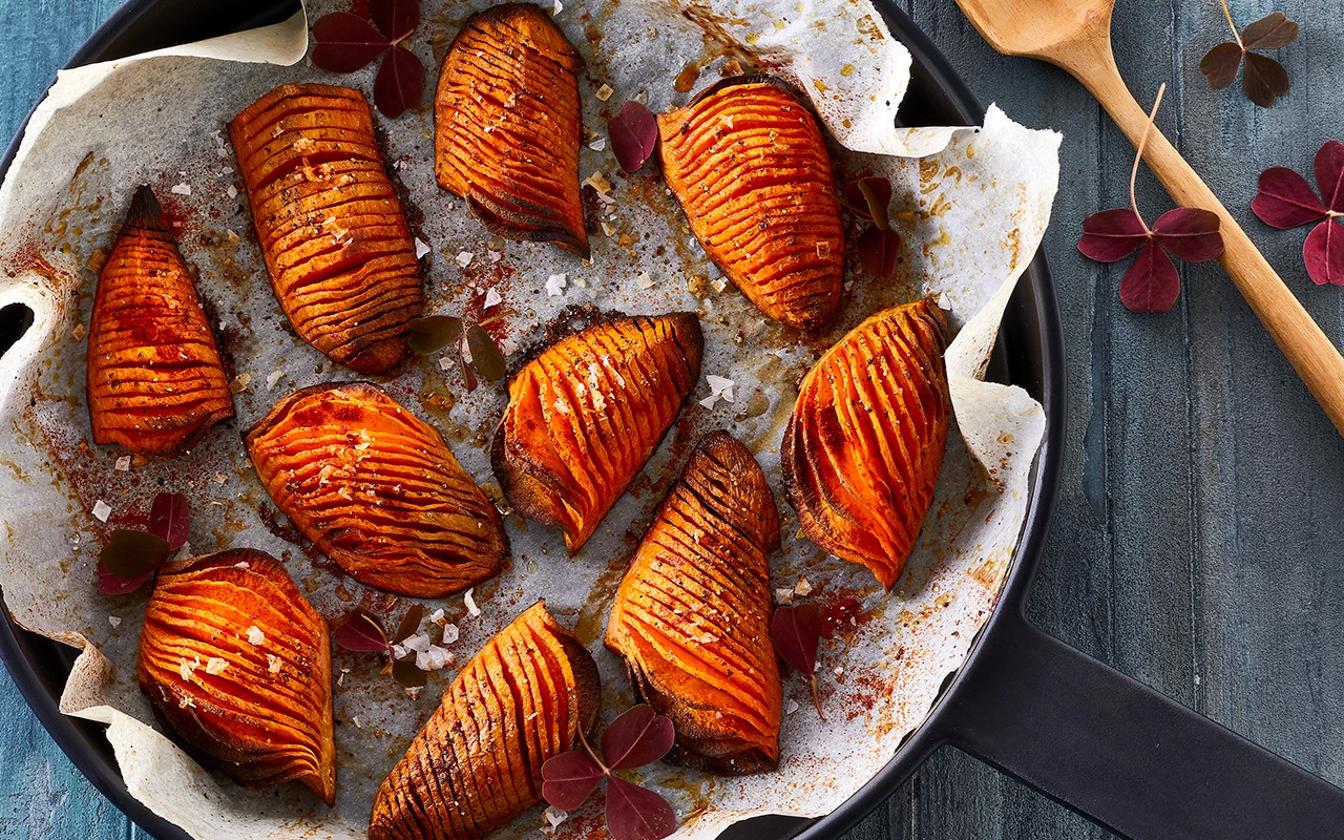 Hasselback søde kartofler