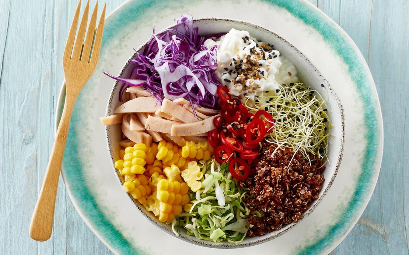 Grøn Bowl ”To Go” med kylling